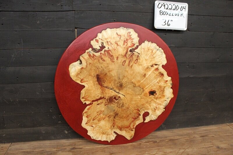 SOLD Box Elder Round 36" Red