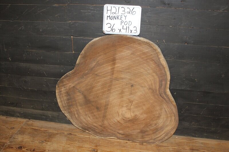 Crosscut, raw slab Monkey Pod