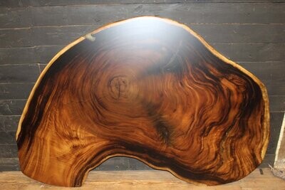 *SOLD* Monkey Pod, Cross Cut Table with Epoxy & Lacquer Pour