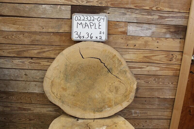 ON SALE  Live Edge Maple Raw Cross Cut