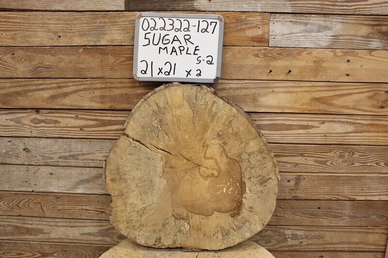 Live Edge Raw Sugar Maple Cross Cut