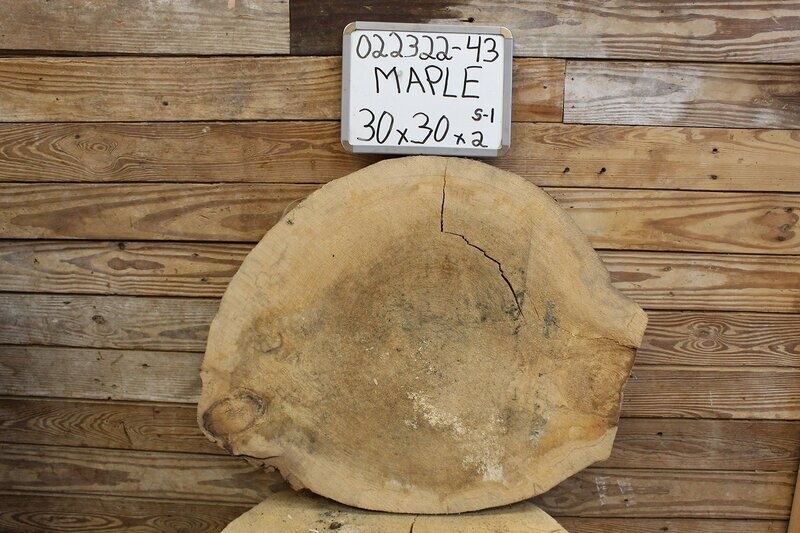 Live Edge Raw Maple Cross Cut
