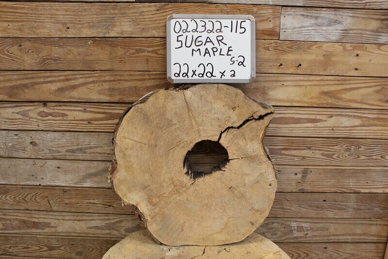 Live Edge Raw Sugar Maple Cross Cut