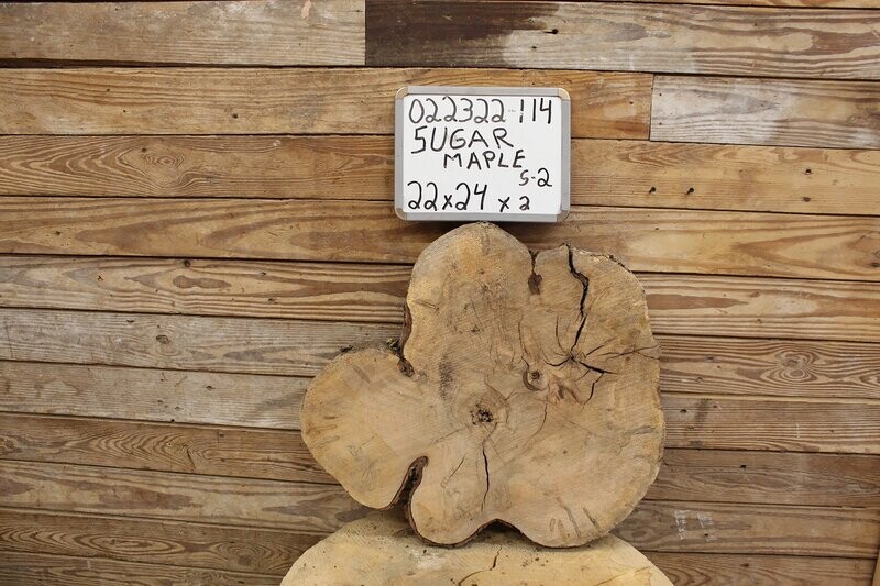 Live Edge Raw Sugar Maple Cross Cut