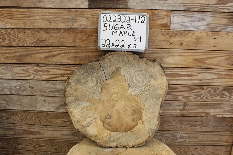 Live Edge Raw Sugar Maple Cross Cut