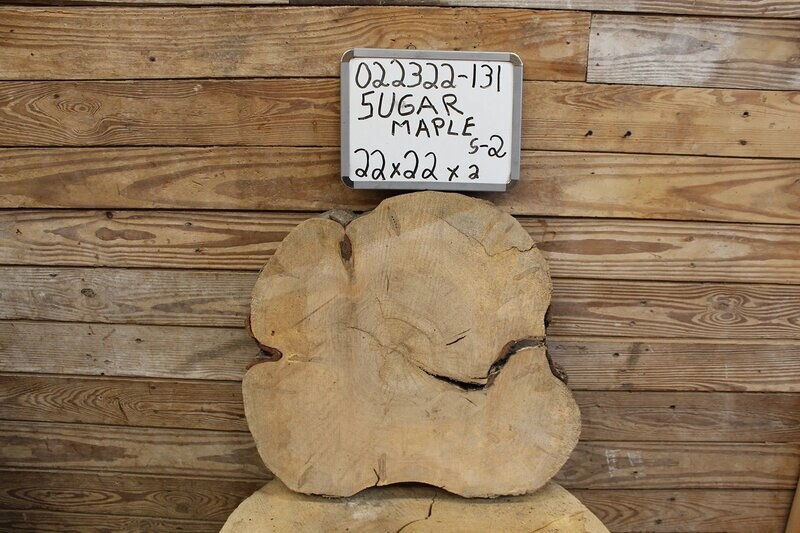 Live Edge Raw Sugar Maple Cross Cut
