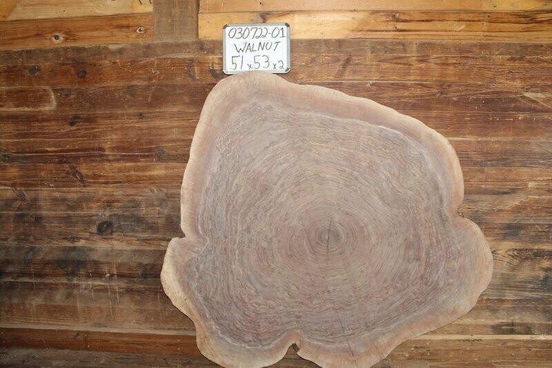 Live Edge Raw Walnut Cross Cut