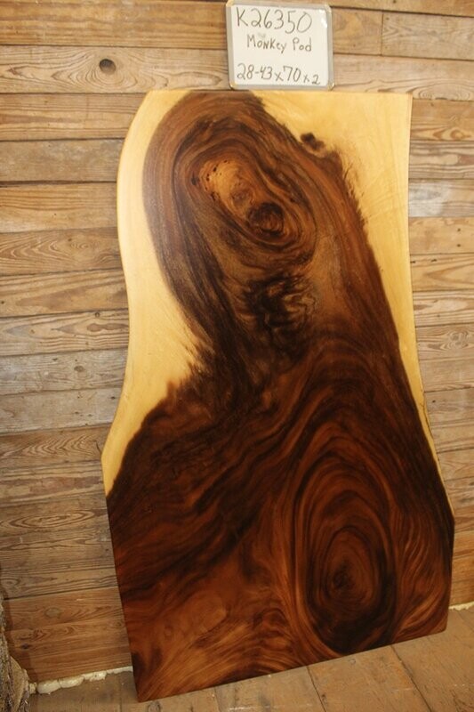 Live Edge Monkey Pod Cross Cut