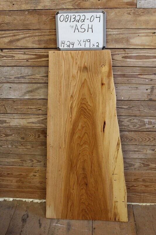 Live Edge Ash Slab Wood with Lacquer finish