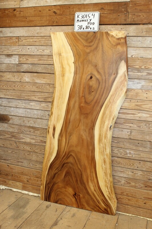 SOLD  Live Edge Monkey Pod Slab wood