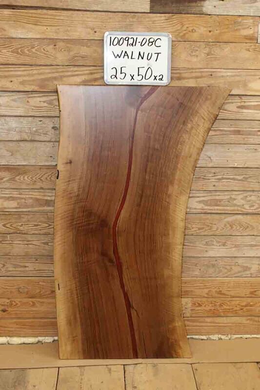 Live Edge Walnut Slab Wood w/ Wine Resin River