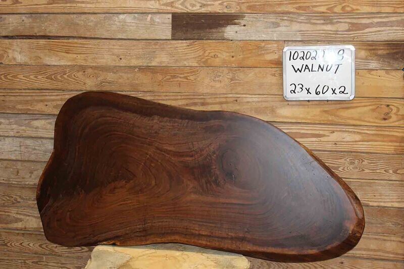 *SOLD* Live Edge Walnut Cross Cut w/ Lacquer
