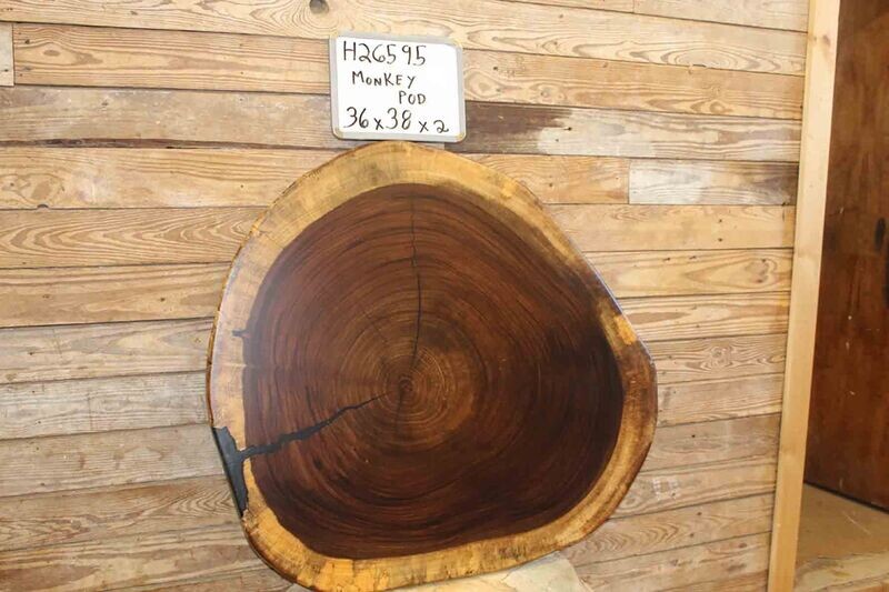 Live Edge Monkey Pod Cross Cut