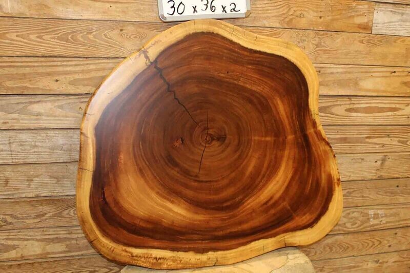 Live Edge Monkey Pod Crosscut Top