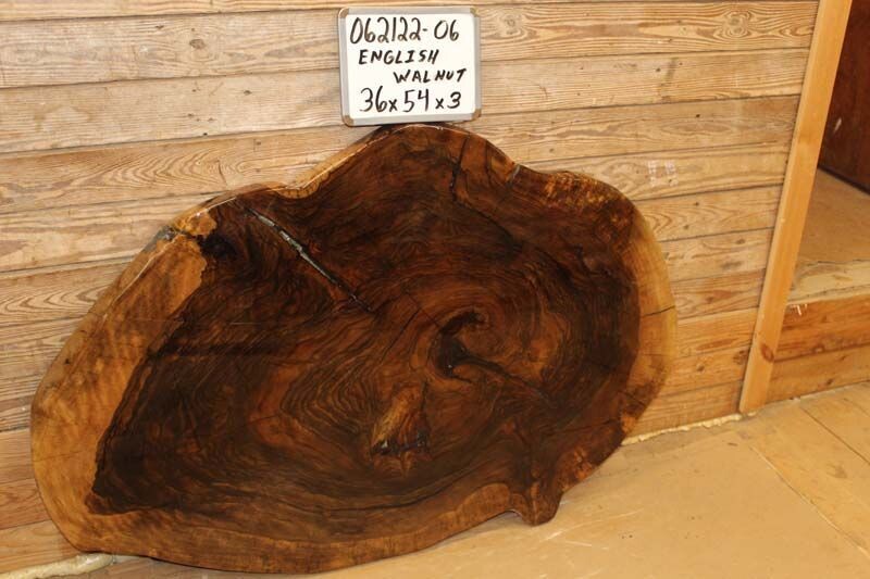 Live Edge English Walnut Top w/ Dolphin Resin Fill