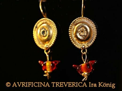 greek earrings with glass birds greek earrings with glass birds
