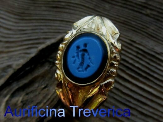 late roman intaglio signet ring from Silistra late roman intaglio signet ring from Silistra