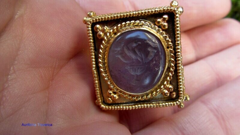 4th century ring Amethyst Intaglio of Imperial Eagle 4th century ring Amethyst Intaglio of Imperial Eagle