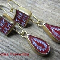 lateroman earrings with inscription: for the most beautiful one lateroman earrings with inscription: for the most beautiful one