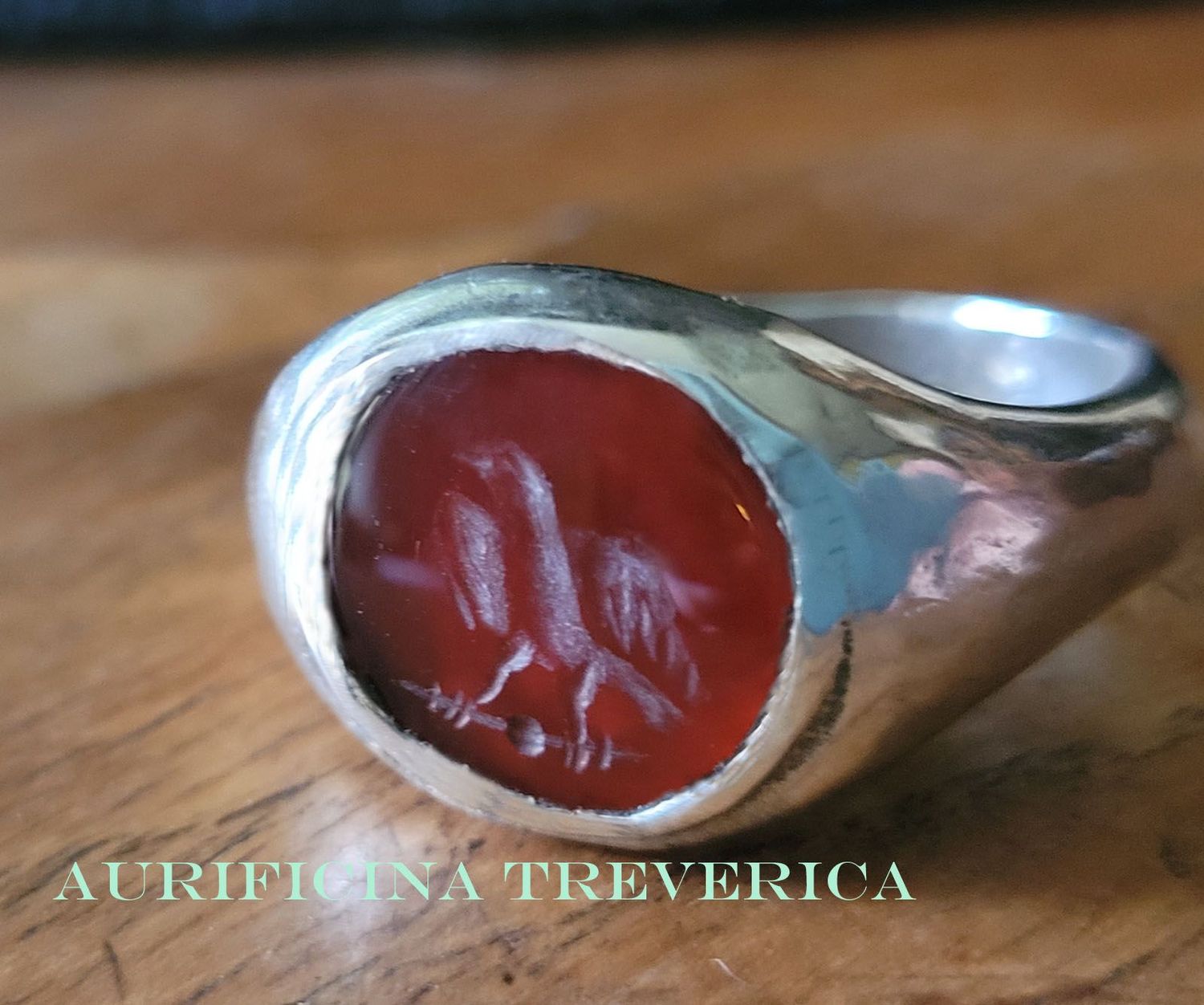 bague à sceau, intaille romaine aigle