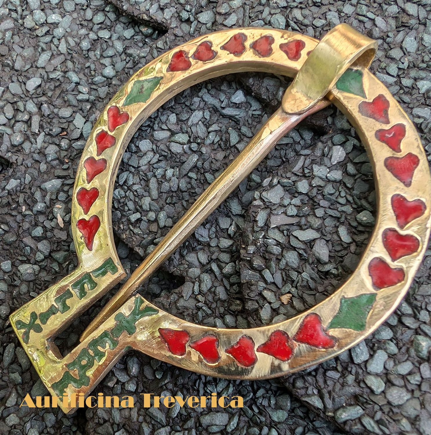 Utere Felix Ring Fibel Emaille