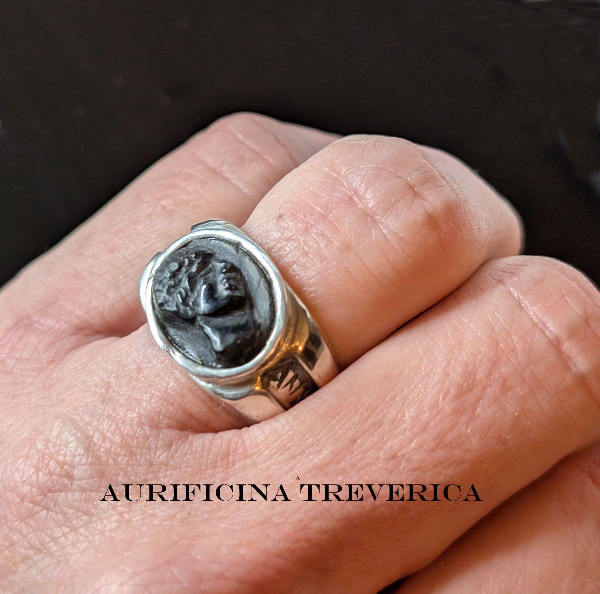 Römischer Legionärs Ring Kamee Glücksbringer