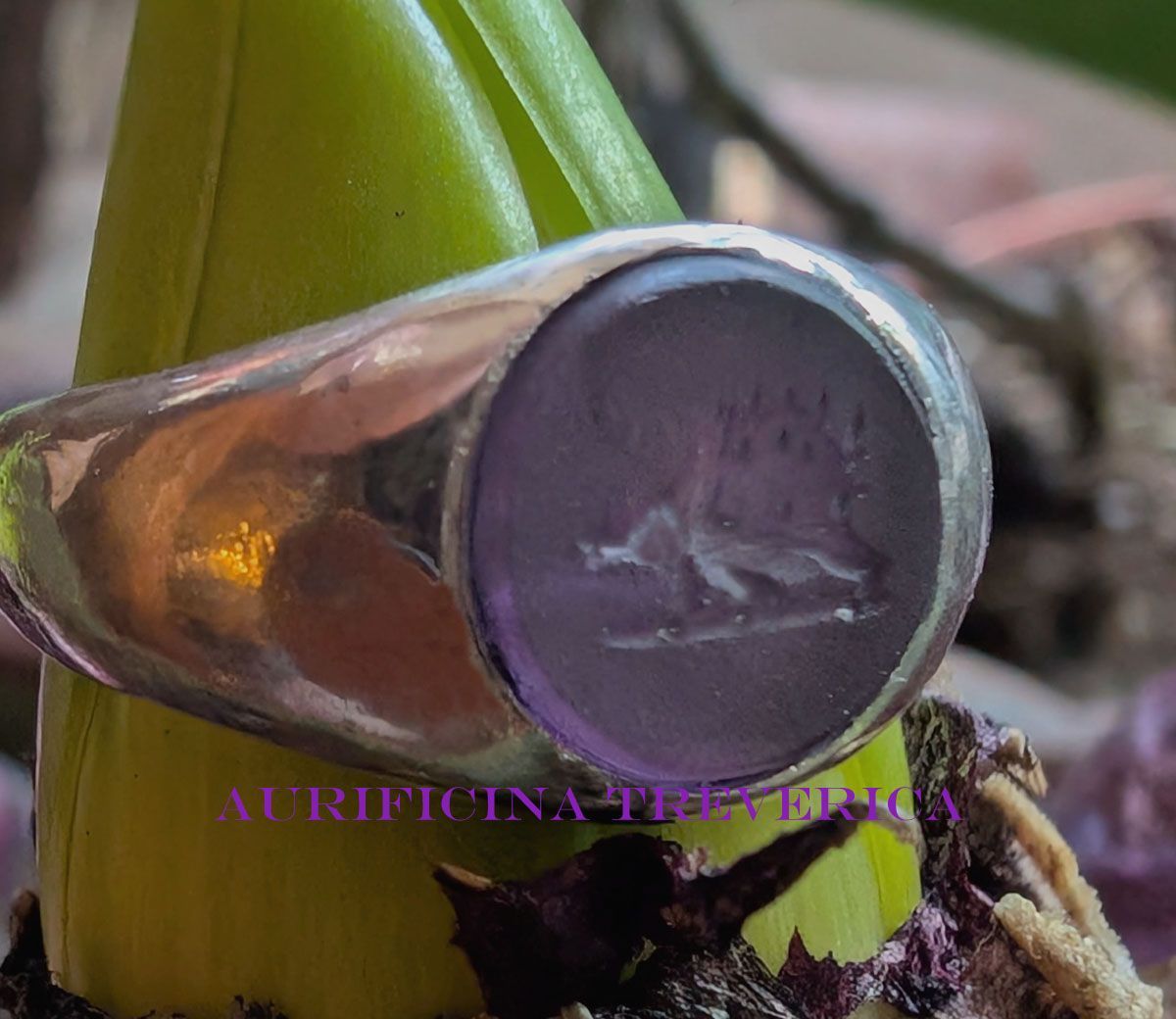 roman intaglio ring, engraving: hedgehog