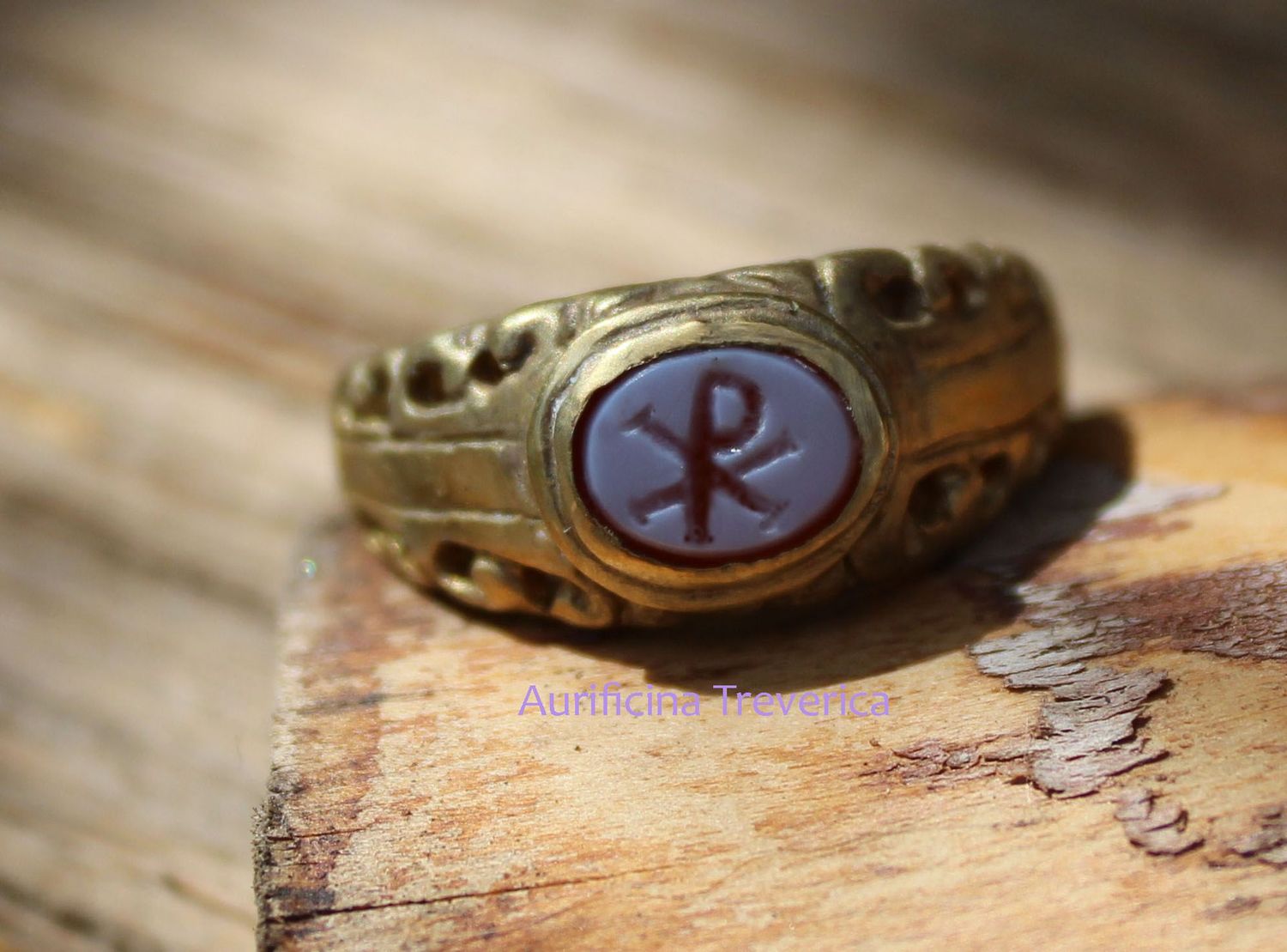 konstantinischer Ring 4.Jh.n Chr. Chi Rho