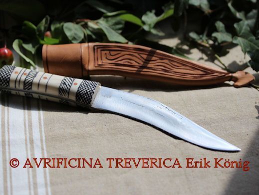 römisches Messer Mainz Damastklinge römisches Messer Mainz Damastklinge