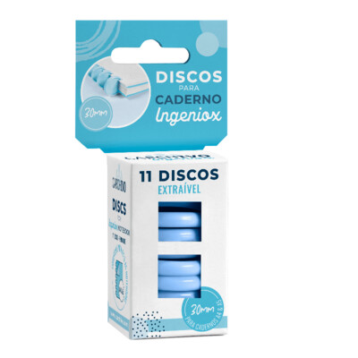 11 Discos p/ Caderno Intelig​. Carchivo Ingeniox - Azul