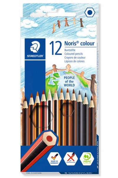 Lápis Cor Staedtler Noris Colour Tons de Pele 12