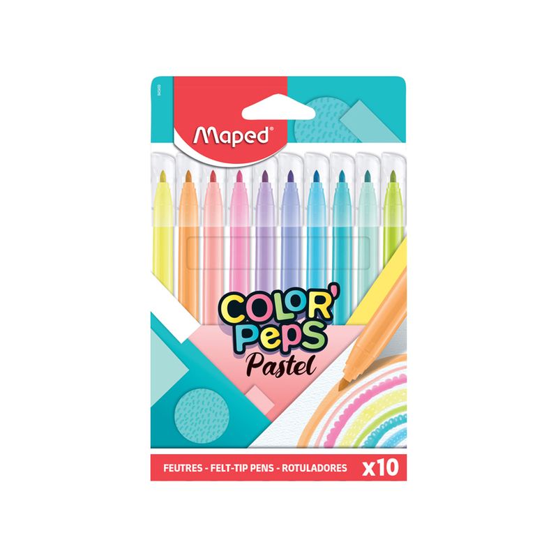 Marcador Maped Color Peps Pastel 10