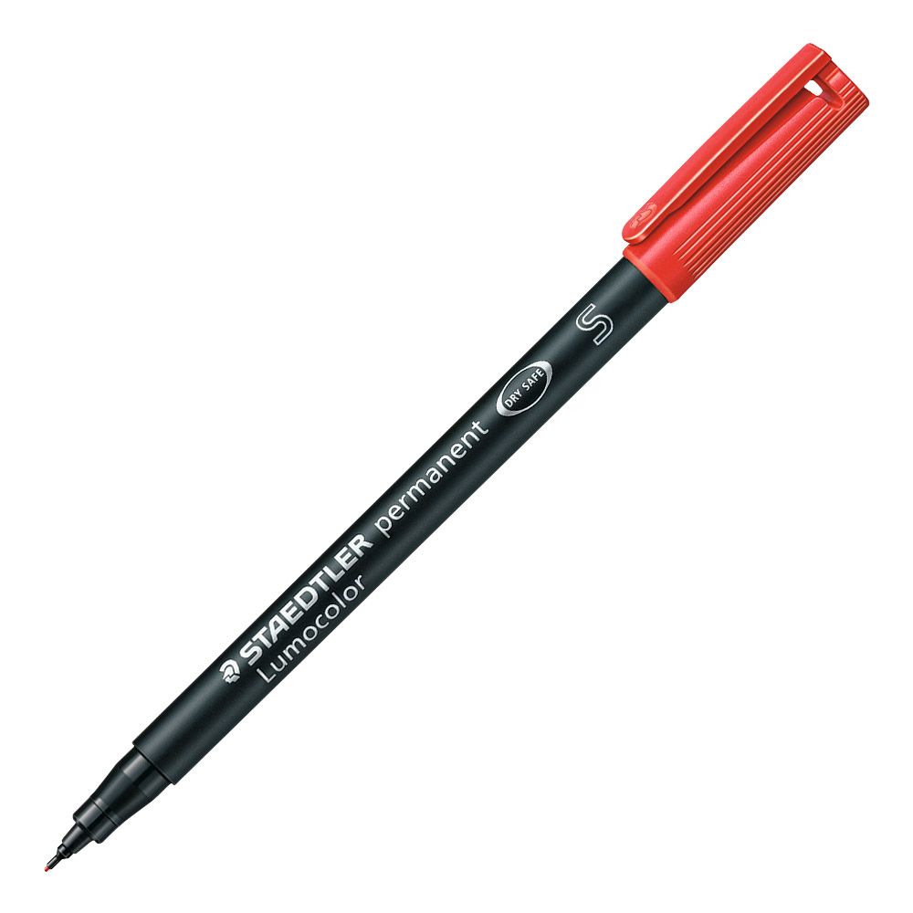 Marcador Staedtler Lumocolor Permanente Vermelho, Espessura: S