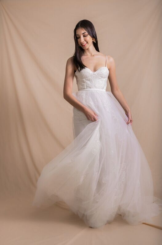 LILYA - Floral Aline Wedding Dress