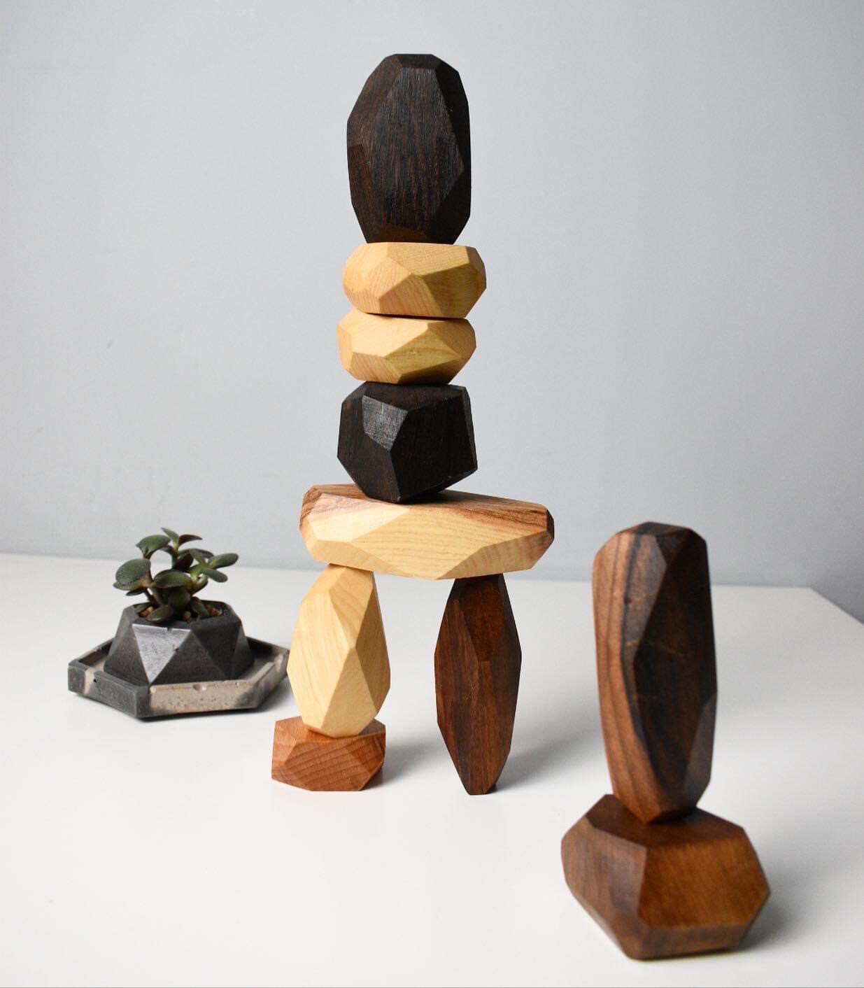 Wooden Rocks - balancing blocks