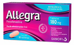 ALLEGRA 180 MG CON 10 TABLETAS