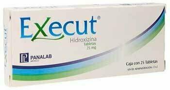 EXECUT HIDROXIZINA 25 MG C/25TABLETAS