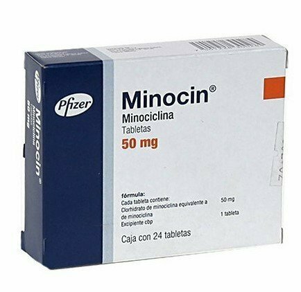 MINOCIN 50 MG 24 TABLETAS