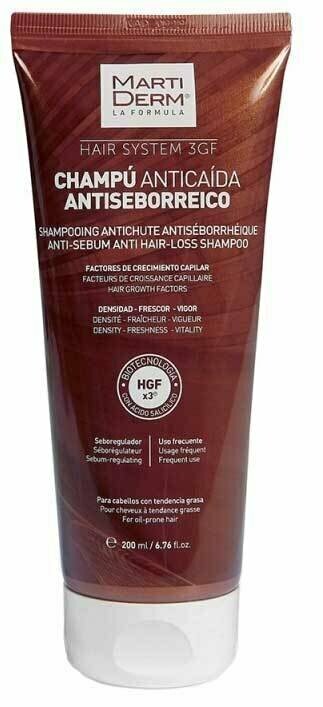 MARTIDERM HAIR SYSTEM 3GF SHAMPOO ANTICAIDA ANTISEBORREICO 200 ML