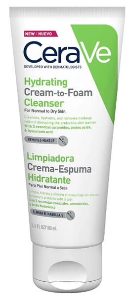 CERAVE CREMA LIMPIADORA ESPUMOSA HIDRATANTE 100 ML
