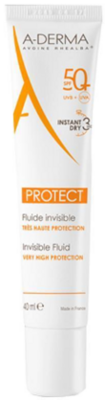 A-DERMA FOTOPROTECTOR PROTECT FLUIDO INVISIBLE SPF 50+ 40 ML