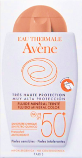 AVENE MINERAL PROTECTOR SOLAR FLUIDO C/COLOR SPF 50+ 40 ML