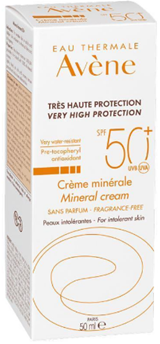 AVENE MINERAL PROTECTOR SOLAR CREMA SPF 50+ 50 ML