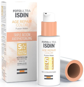 ISDIN FOTOPROTECTOR ULTRA AGE REPAIR FUSION WATER C/COLOR FPS 50+ 50 ML