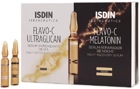ISDIN ISDINCEUTICS FLAVO-C ULTRAGLICAN MELATONIN SUERO DÍA NOCHE C/20 AMPOLLETAS