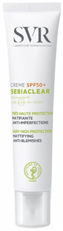 SVR SEBIACLEAR FOTOPROTECTOR CREMA PIELES GRASA SPF 50+ 50 ML