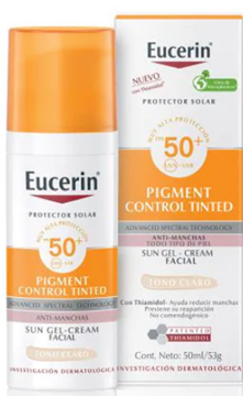 EUCERIN FOTOPROTECTOR ANTI MACHAS GEL CREMA TONO CLARO FPS 50+ DE 50 ML