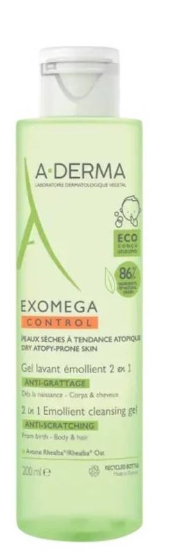 A-DERMA EXOMEGA CONTROL GEL LIMPIEZA BEBES 200 ML