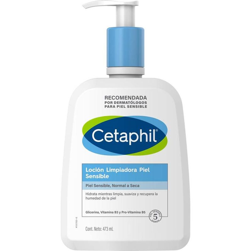 CETAPHIL LOCIÓN LIMPIADORA PIEL SENSIBLE NORMAL SECA 473 ML