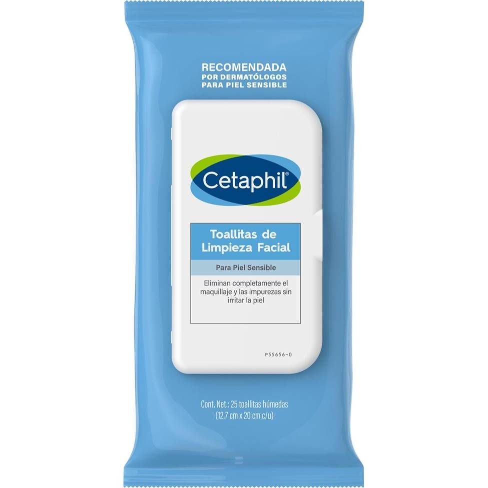 CETAPHIL TOALLAS DE LIMPIEZA PIEL SENSIBLE C/25 PIEZAS